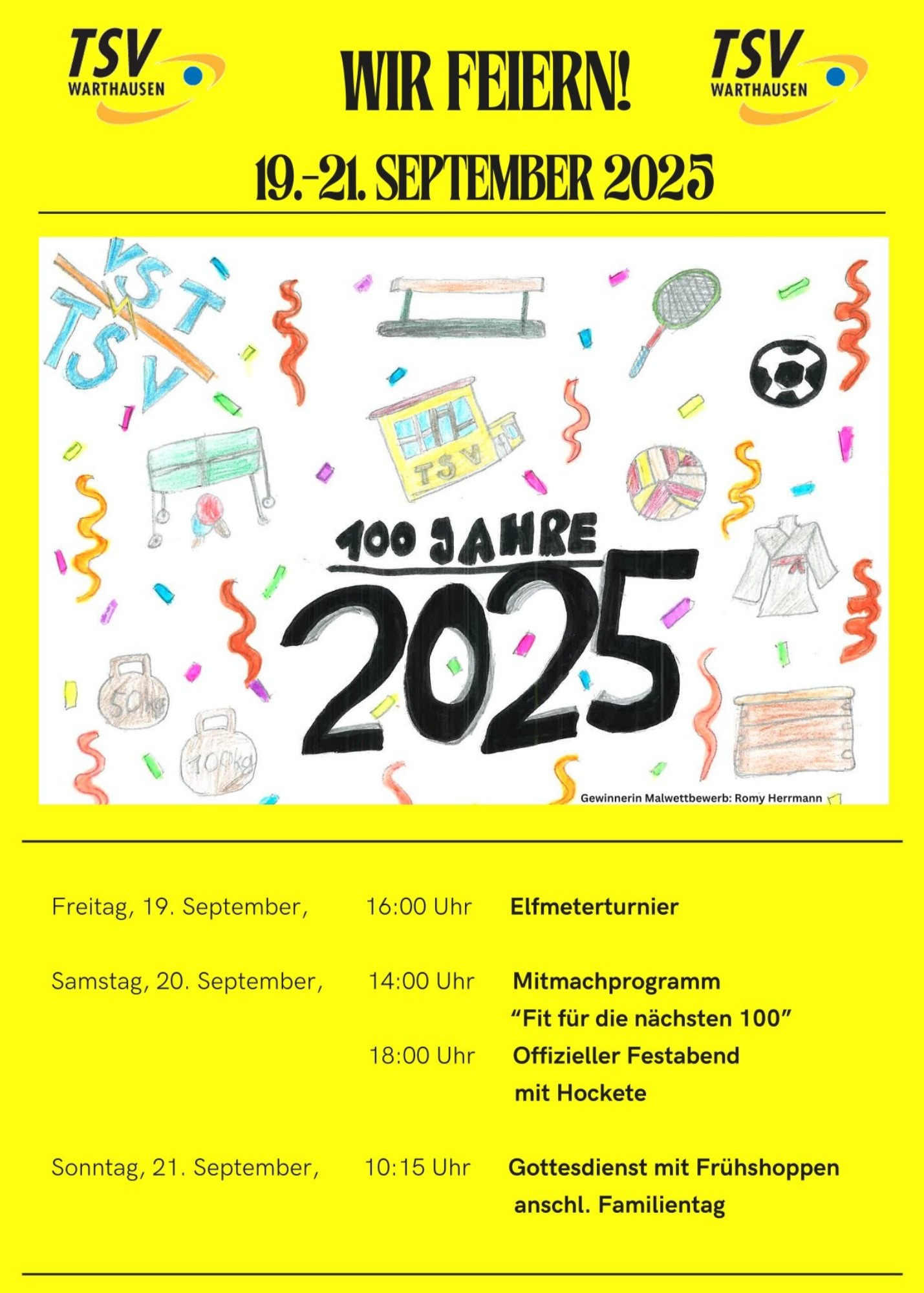 SAVE THE DATE - 100 Jahre TSW Warthausen