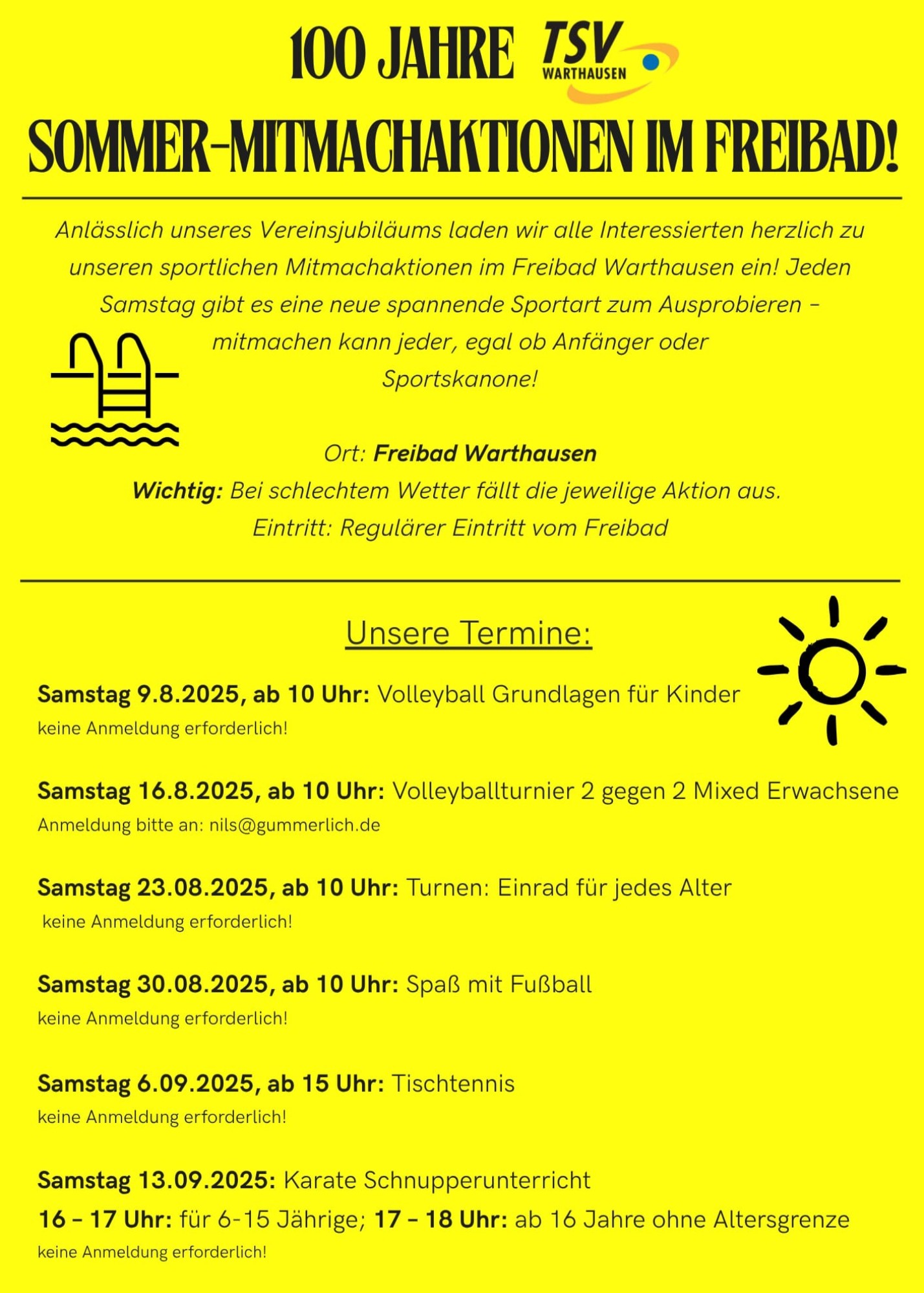 SAVE THE DATE - 100 Jahre TSW Warthausen